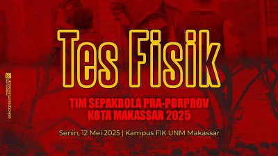 Askot PSSI Makassar Gelar Tes Fisik Pemain Sepak Bola Pra Porprov Sulsel XVIII