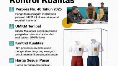 Ketua PGRI Sulsel Apresiasi Program Seragam Gratis Pemkot Makassar: Ringankan Beban Orang Tua