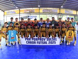 Tim Futsal Makassar Lolos ke Porprov 2026 Bone-Wajo dengan Poin Sempurna