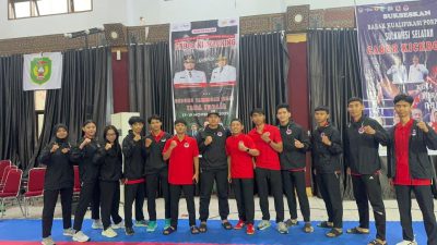 Kickboxing Kota Makassar Loloskan Seluruh Atlet pada BK Porprov 2025 di Tana Toraja