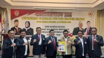 Darmawangsyah Muin Resmi Pimpin KONI Sulsel 2026–2030, Targetkan Kebangkitan Prestasi Menuju PON 2028