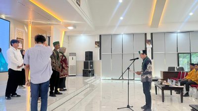 Taufikurrahman Lantik Pengurus HMI STIEM Bongaya Periode 2026–2027 di Gowa