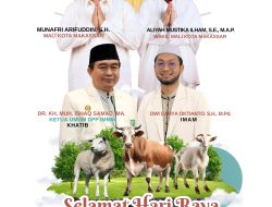 Appi-Aliyah Salat Idul Adha Bersama Ribuan Warga di Karebosi, Kurban Presiden Disembelih di Masjid At-Taqwa