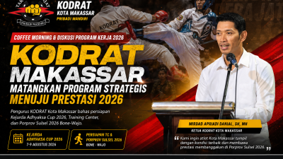 KODRAT Kota Makassar Matangkan Kejurda Adhyaksa Cup 2026 dan Persiapan Porprov Sulsel Lewat Coffee Morning